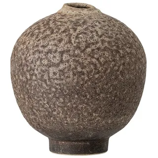 Bloomingville Vase Simonia aus Steingut, Ø 17 cm, Höhe 18 cm, braun