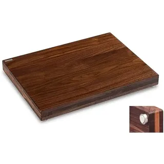 Schneidboard Nussbaum Premium - Design Schneidebrett Aus Holz - Made In Germany - 53x40x6 cm - Mit 2 Gratis Schneidauflagen