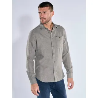 emilio adani Herren Hemd uni Braun regular Haifisch - XXL