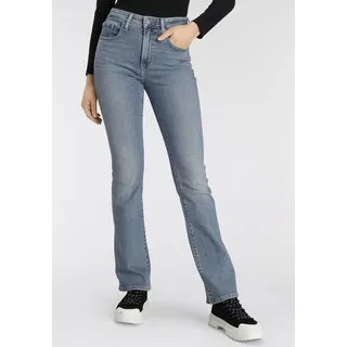 Levi's 725 High Rise Bootcut Jeans Z7187 Light Indigo Worn In 30 32