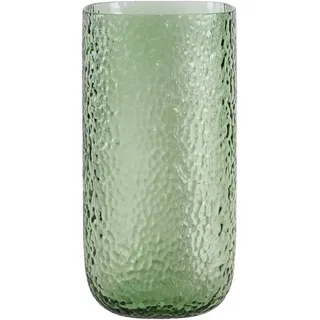 LEONARDO Vase, Grün, Glas, 15x29x15 cm, handgemacht, zum Stellen, auch für frische Blumen geeignet, Dekoration, Vasen, Glasvasen