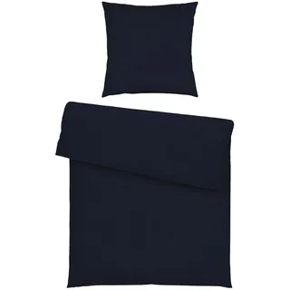 Esposa Bettwäsche, Dunkelblau, Textil, 155x220 cm, pflegeleicht, Schlaftextilien, Bettwäsche, Bettwäsche, Übergrößen-Bettwäsche