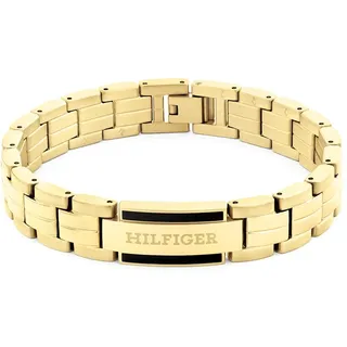 Tommy Hilfiger PARKER Armband mit Emaille goldfarben schwarz 2790601 Größe 19 cm
