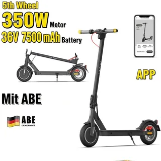 5th wheel ES09-DE Elektroroller 10 Zoll 350W 36V mit Straßenzulassung