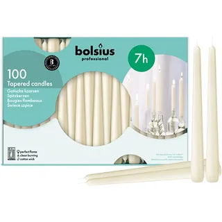 Bolsius Spitzkerze 25,4 cm 100 St. elfenbeinfarben