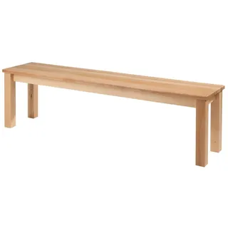 Home4You Sitzbank B 160 cm, 160 x 35 cm - Braun - Kernbuche massiv lackiert