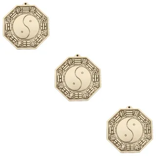 Homoyoyo 3 Stücke Chinesisch Feng Shui Traditioneller Chinesischer Feng Shui Konkave Konkave e Bagua Spiegel Bagua Spiegel Messing Konvex