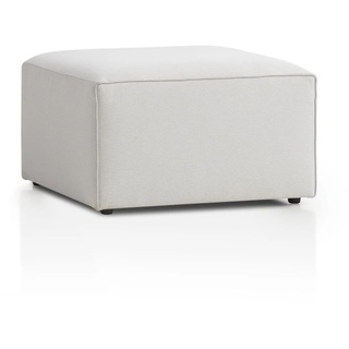 Genua Modular Sofa, individuell komibinierbare Wohnlandschaft, Hocker - strapazierfähiges Möbelgewebe, produziert nach deutschem Qualitätsstandard, weiß