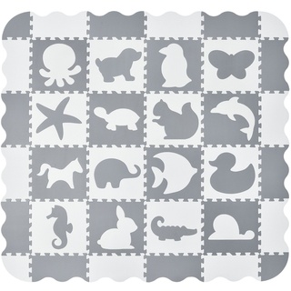 Juskys Kinder Puzzlematte - diverse Designs - weiß
