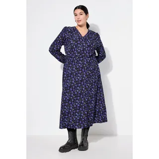 Studio Untold Maxikleid A-Linie Geblümt Blauviolett 46/48