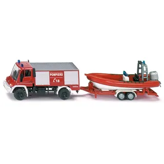 Unimog Feuerwehr mit Boot Frankreich