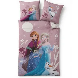 Bettwäsche Bettbezug Eiskönigin Anna Elsa Olaf 140 x 200 cm + Kissenbezug 65 x 65 cm