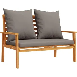 vidaXL Gartensofa 120 cm Loungesofa silber