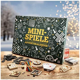 BRAST Adventskalender Knobel & Mini-Spiele Duftkerzen Werkzeug-Set oder Garten-Utensilien (5 Varianten zur Auswahl, 24-tlg), Mini Spiele im Taschenformat - Ideal für unterwegs weiß