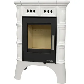 Kaminofen HAAS + SOHN "TREVISO III 246.37 perl-schwarz/elfenbein", weiß (perl, schwarz), Kaminöfen