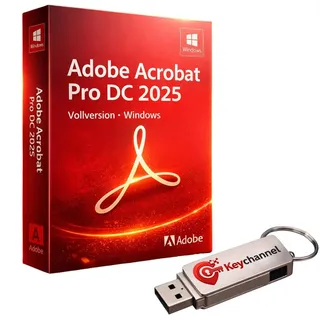 Adobe Acrobat Pro DC 2025 | Vollversion für Windows | Produktschlüssel + USB-Stick