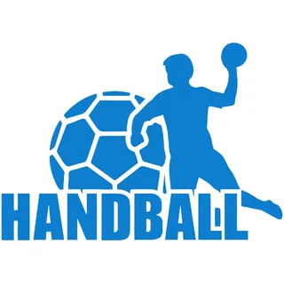 Wandtattoo Handball, Ballsport, Kunst, Heimdekoration, Jungen, Spielzimmer, Vinyl, Kinderzimmer, Innenwandaufkleber, Trainingsraum, Extragroß – 70 x 101 cm