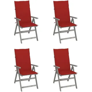 vidaXL Hochlehner Gartenstuhl 38,5 x 51 x 33 cm braun 4 St.