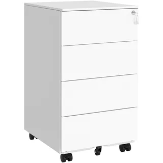 Songmics Rollcontainer 45,1 x 39 x 69,3 cm weiß