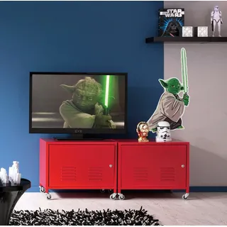 Komar Wandtattoo Star Wars Yoda training Session (1 St), Künstler: Disney, 50 x 70 cm (Breite x Höhe) - Kinderzimmer, Wandsticker grün
