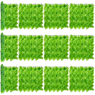 Vingo - Sichtschutzhecke Windschutz Efeu Sichtschutz Balkonverkleidung Blätterzaun,Apfelblatt