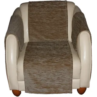 Sofahusse WIRTH "Miriam", braun, Kunstfaser, Hussen, Sofahusse, 2-er Set, Armlehnenschoner, Maß: 60 x 40 cm, 2 Stück