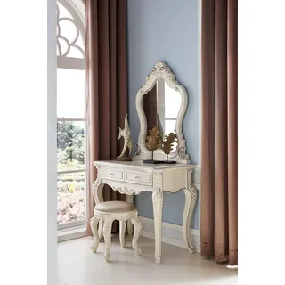 Schminkhocker Sitzhocker Schminktischhocker Hocker Echtholz Barock Rokoko Holz