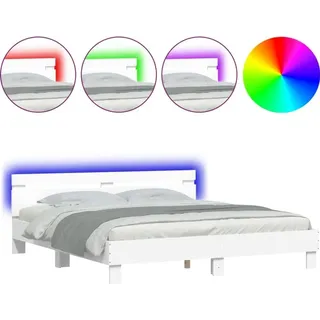 vidaXL Bettgestell 180 x 200 cm Weiß