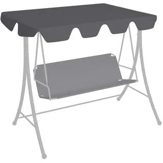 vidaXL Ersatzdach für Hollywoodschaukel Anthrazit 150/130x105/70 cm