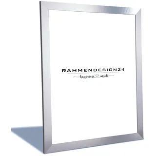 Rahmendesign24 Bilderrahmen Puzzlerahmen | Silber (Glanz) 60x80cm (PUZZLEFORMAT) | Acrylglas ANTIREFLEX/ENTSPIEGELT | Galerierahmen Wechselrahmen Deko Wandrahmen Tischrahmen