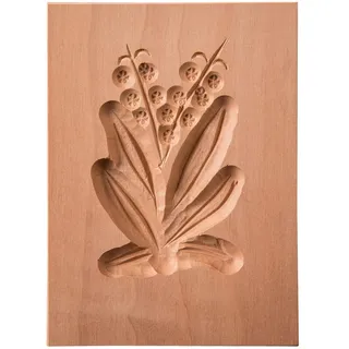 Springerle-Model Maiglöckchen, Holz Form Birnbaum, Backform für Anisgebäck, ca. 6 x 8 cm