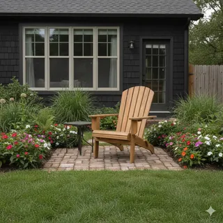 prestige home living outdoor Adirondack Liegestuhl 84 x 69 x 93 cm braun