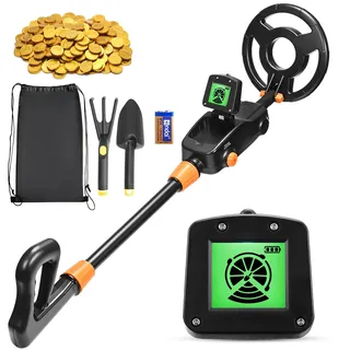 Metalldetektor für Kinder, Metalldetektor, hohe Präzision, mit LCD-Display, Metalldetektor, sehr empfindlich, mit wasserdichter Suchspule für Kinder, Erkundung