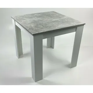 Möbel SD Esszimmertisch 80 x 74,5 x 80 cm grau/weiß