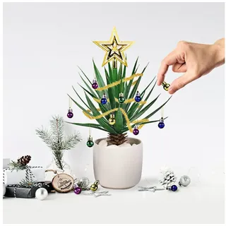 Winkee Christbaumschmuck Mini Christbaumkugeln für Zimmerpflanzen im 10er Set