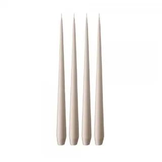 ester & erik Tafelkerze Spitzkerze Taper Candle Linen Grey (4-teilig) (32cm)