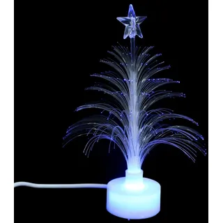 BESPORTBLE Mini Weihnachtsbaum Mit LED Farbwechsel USB-Stromversorgung - Faseroptischer Künstlicher Baum Nachtlicht Für Weihnachten Urlaub Party Und Tischdeko