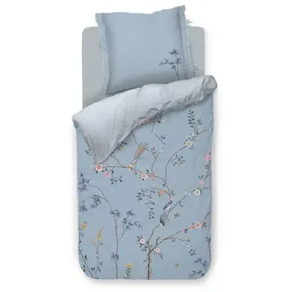 PiP Studio Bettwäsche Bettwäsche Set Bamboo Blossom, 2 teilig blau