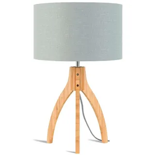 Good & Mojo Tischleuchte GOOD\u0026MOJO, Hellgrau, Textil, Bambus, 54 cm, LED-Leuchtmittel austauschbar, Lampen & Leuchten, Innenbeleuchtung, Tischlampen, Tischlampen