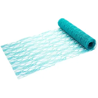 Oblique Unique® Tischläufer Tischband Tisch Läufer mit Spitze Türkis Tischdeko für Taufe Baby Shower Geburtstag Party Hochzeit Silvester Deko Dekoration 30cm breit 3m lang