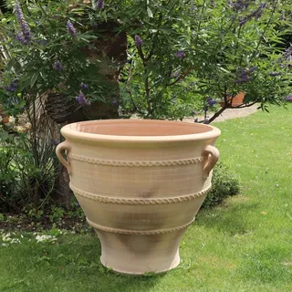 handgefertigtes Terracotta Pflanzgefäß, frostfester Pflanzkübel Rosa 2 60 cm