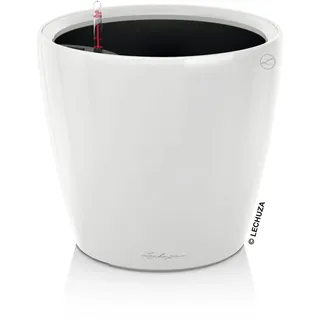 LECHUZA Classico LS 21 Komplettset Ø 21 x 20 cm weiß hochglanz