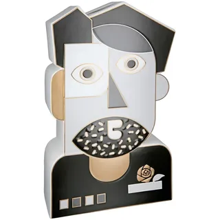 Gilde Gesichtsvase Picasso Grau/Schwarz 41 cm