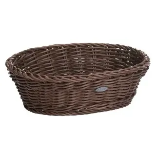 Westmark Brotkorb Saleen, geflochten, aus Kunststoff, 25,5 x 19 x 8 cm, oval, braun