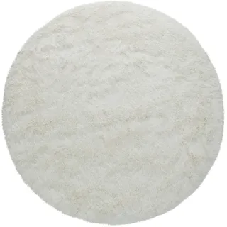TT Home Hochflorteppich 160 x 160 cm Weiß