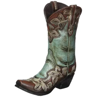 Burton & Türkis Cowgirl Stiefel Vase