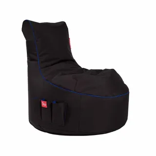 GAMEWAREZ Gaming Sitzsack Classic - Fabric Arctic Blizzard (Schwarz/Blau)