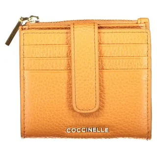 Elegante Damen-Geldbörse Orange Metallic mit Karten- und Münzfach - Orange
