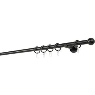 ONDECO Mydeco Maß-Gardinenstange mit Endstück Ball Schwarz Ø 2 cm x 350 cm