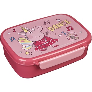 Scooli Brotdose für Kinder mit herausnehmbaren Einsatz - Peppa Pig - Kindergarten Brotdose - Sandwichbox Schule - Brotzeitdose aus Kunststoff BPA frei - Sandwichbox - Lunchbox - Vesperbox